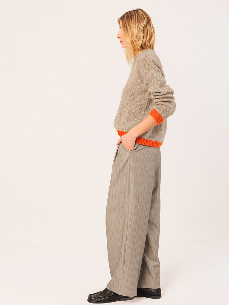 Indi & Cold Bicolour Sweater in Beige Orange