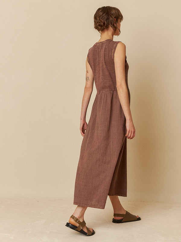 Indi & Cold Cotton Jersey Dress in Chocolate