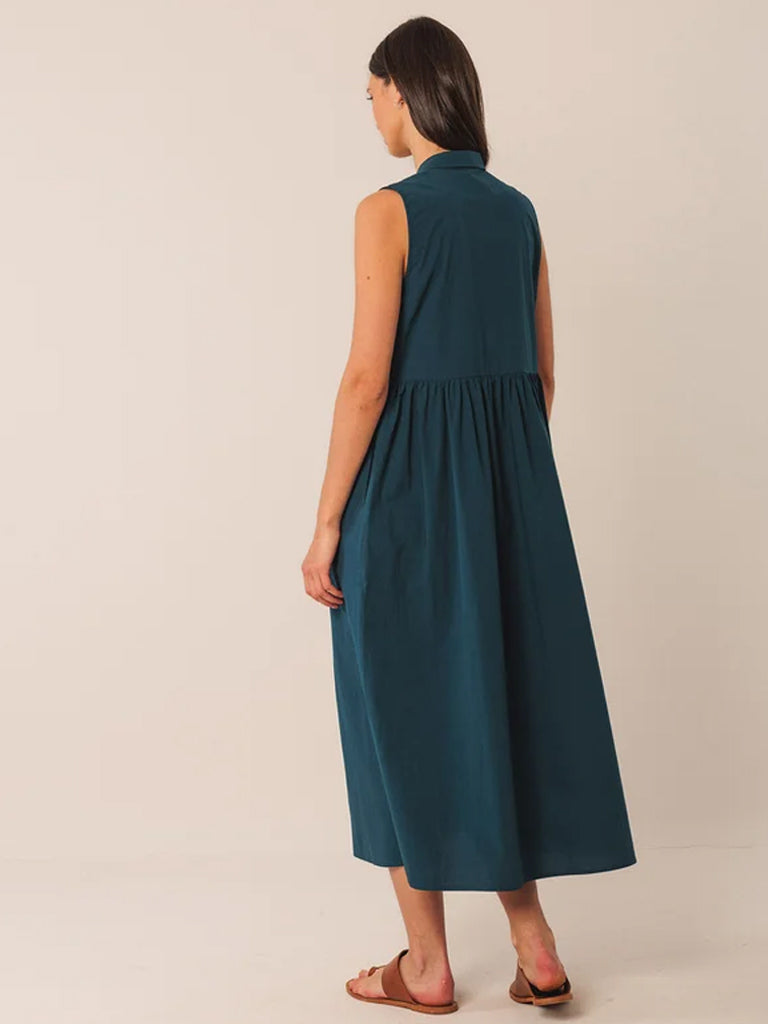 Indi & Cold Cotton Poplin Dress in Marino