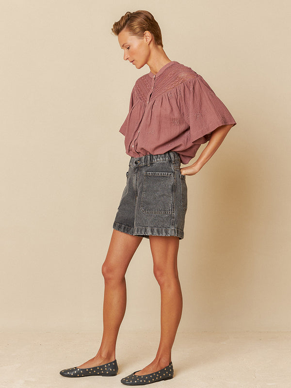 Indi & Cold Denim Shorts in Black