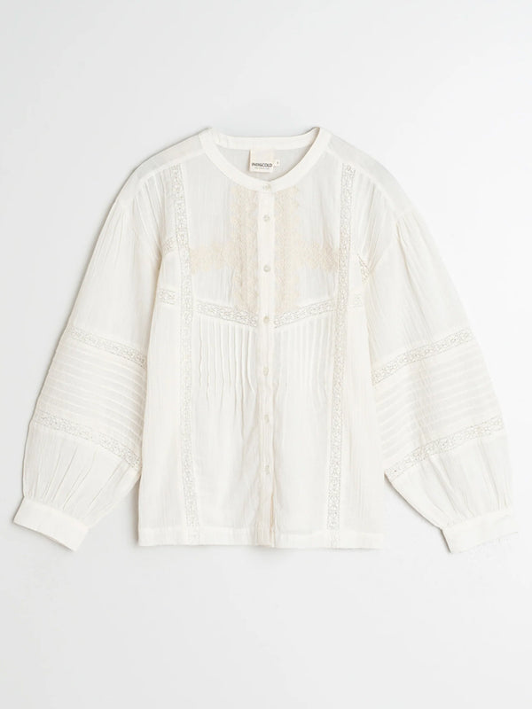Indi & Cold Embroidered Blouse in White