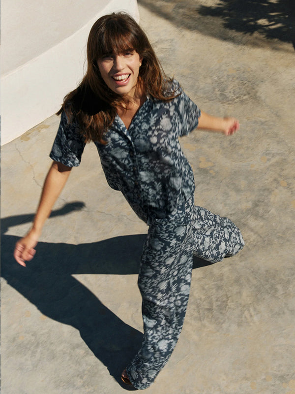 Indi & Cold Ginger Print Shirt in Indigo
