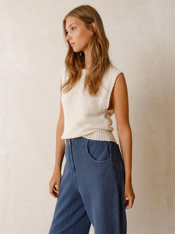 Indi & Cold Knitted Tank in Crudo 