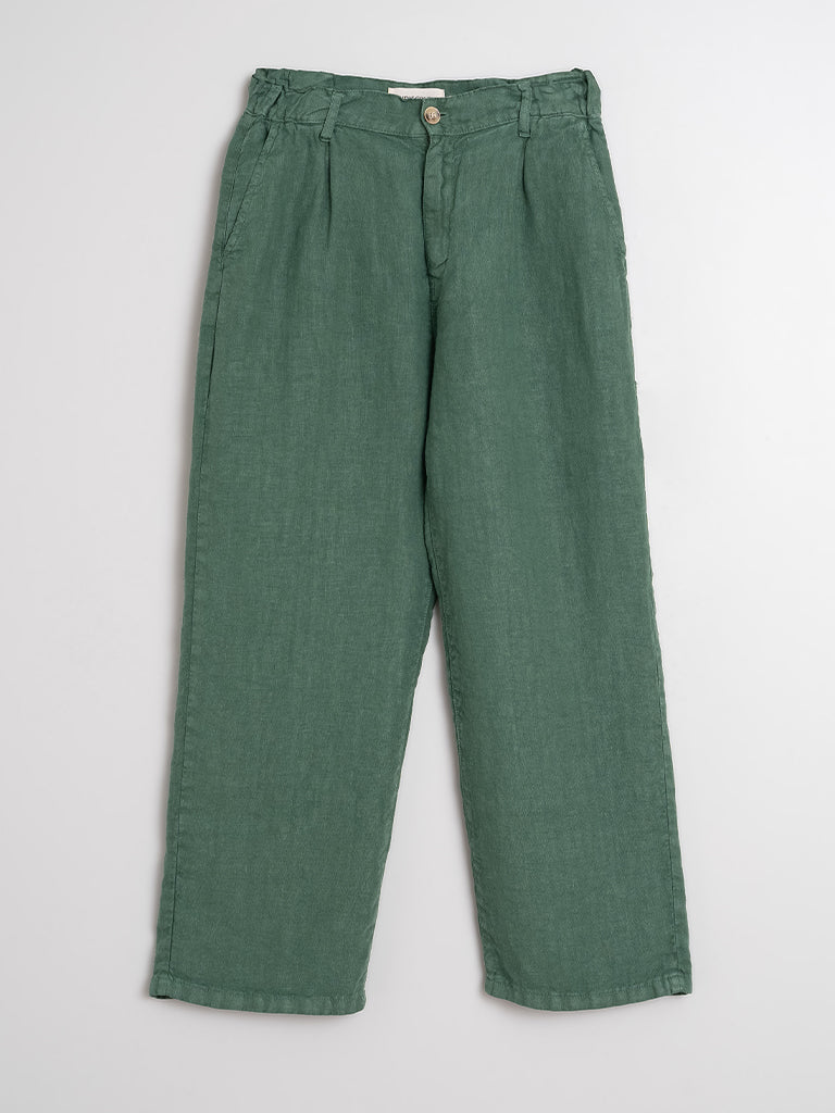 Indi & Cold Linen Trousers in Green