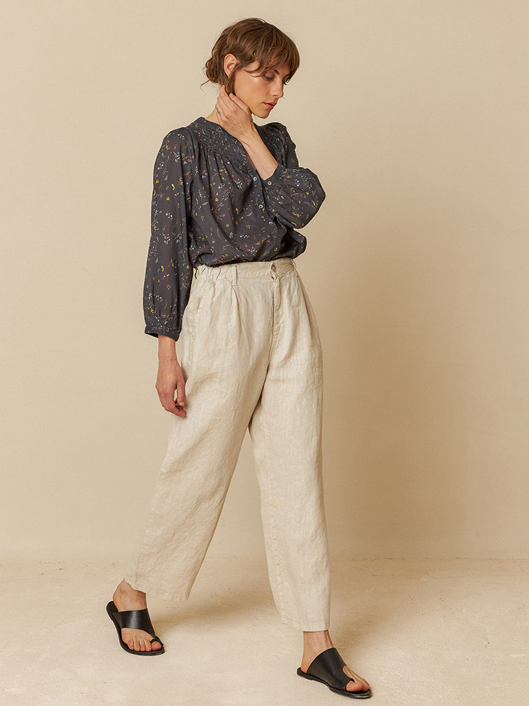 Indi & Cold Linen Trousers in Stone