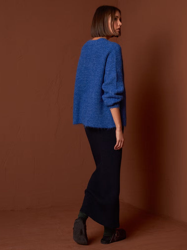 Indi & Cold Oversize Cardigan in Azul