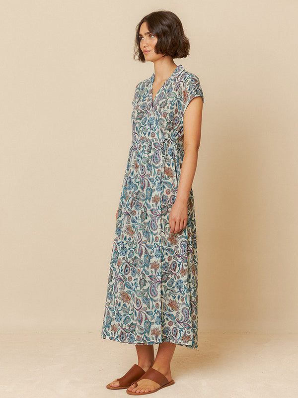 Indi & Cold Paisley Wrap Dress in Multi