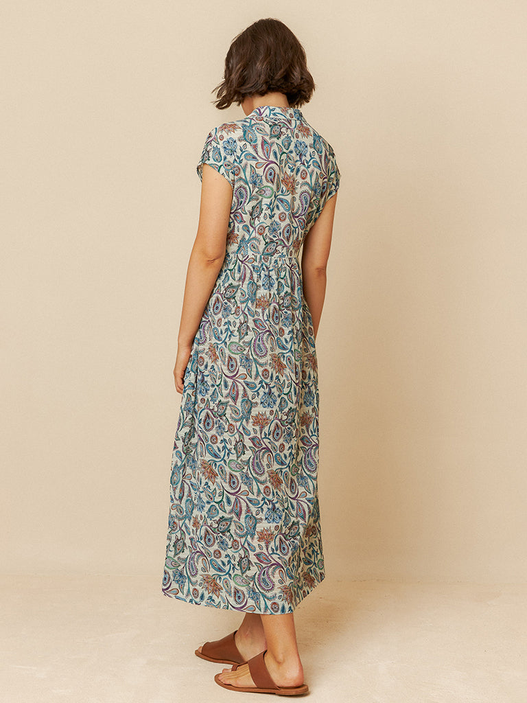 Indi & Cold Paisley Wrap Dress in Multi