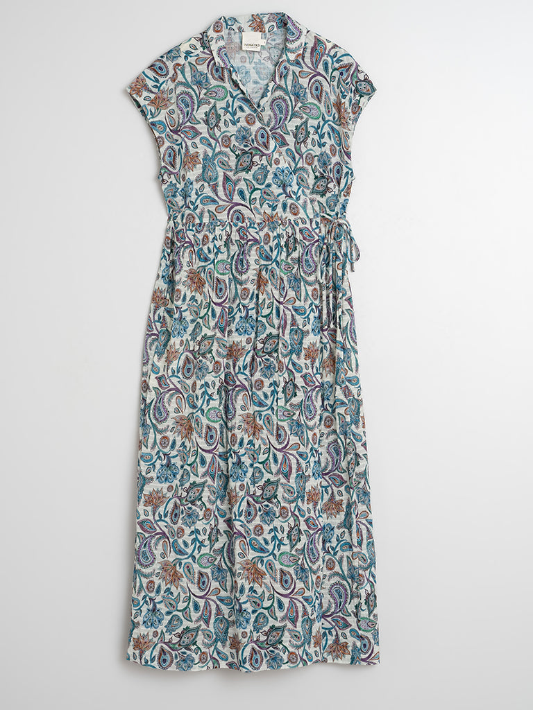 Indi & Cold Paisley Wrap Dress in Multi