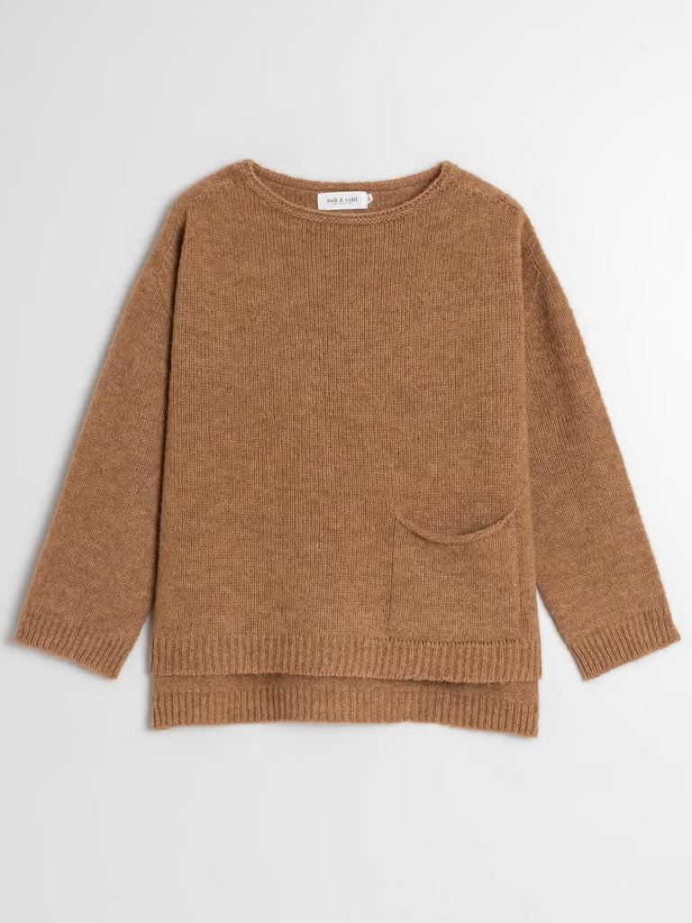 Indi & Cold Pocket Sweater in Camel