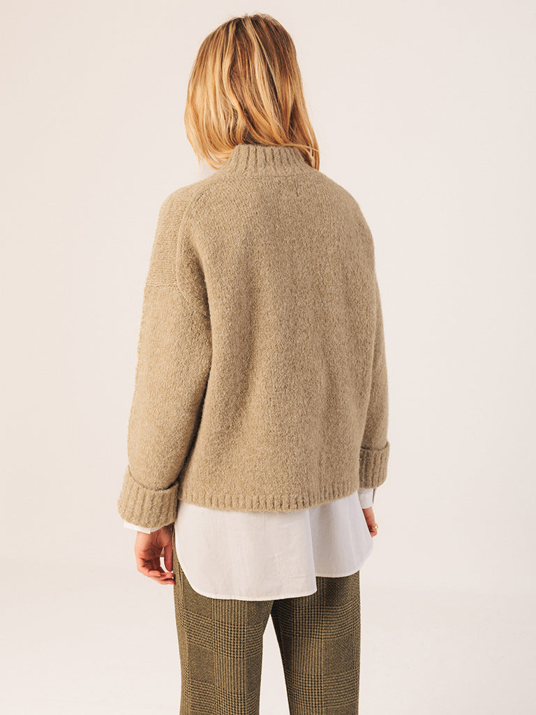 Indi & Cold Turtleneck Sweater in Aloe