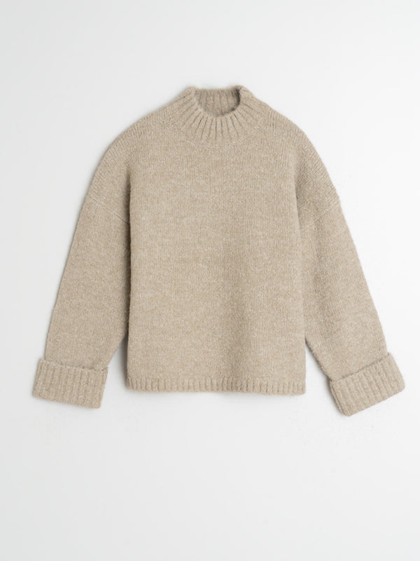 Indi & Cold Turtleneck Sweater in Aloe