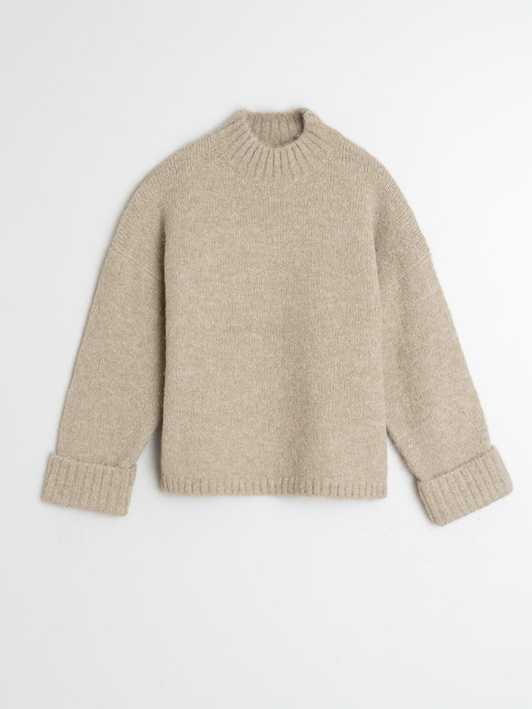 Indi & Cold Turtleneck Sweater in Aloe