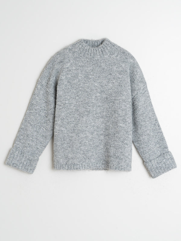 Indi & Cold Turtleneck Sweater in Grey