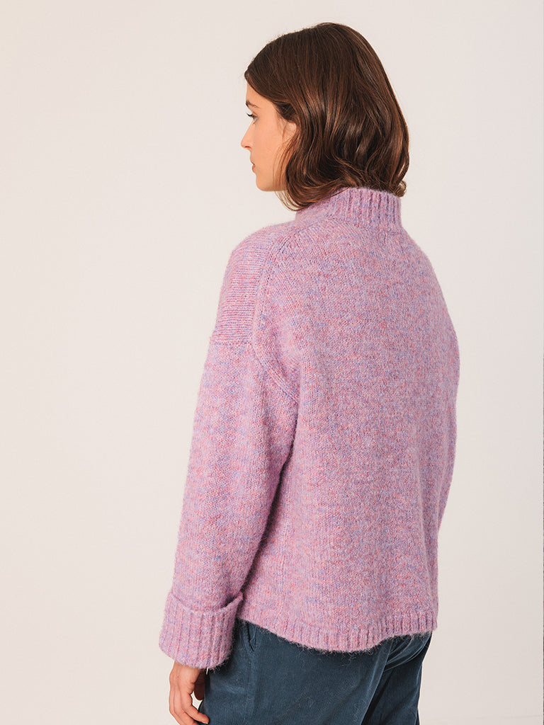 Indi & Cold Turtleneck Sweater in Mauve