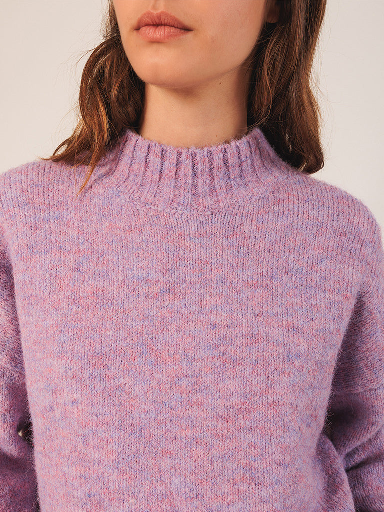 Indi & Cold Turtleneck Sweater in Mauve