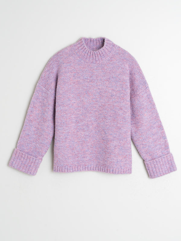 Indi & Cold Turtleneck Sweater in Mauve