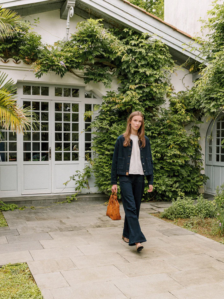 Indi & Cold Wide Leg Jeans in Navy