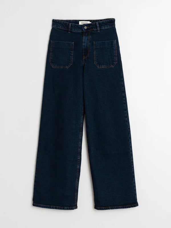 Indi & Cold Wide Leg Jeans in Navy