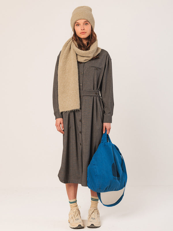 Indi & Cold Knitted Scarf in Aloe