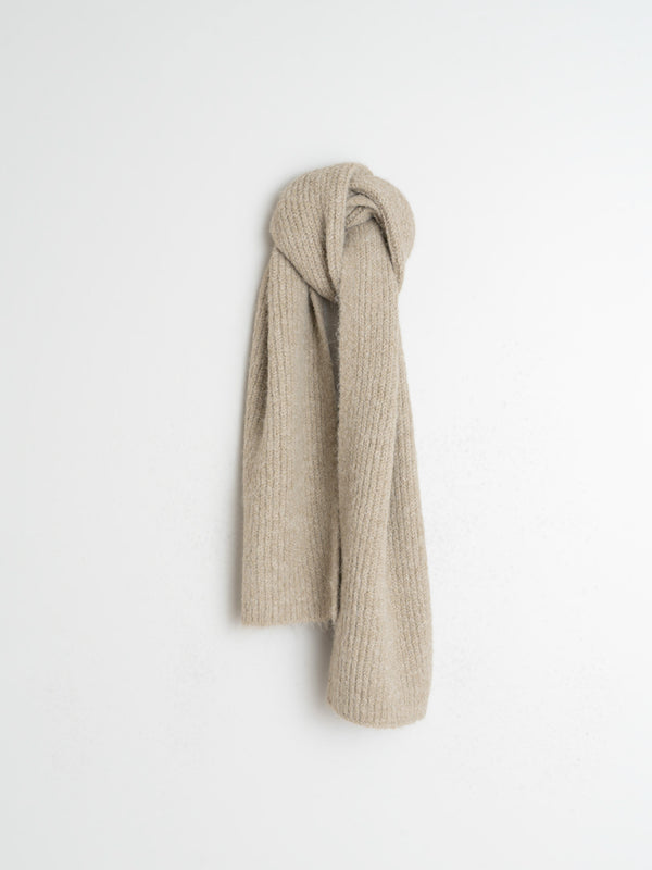 Indi & Cold Knitted Scarf in Aloe