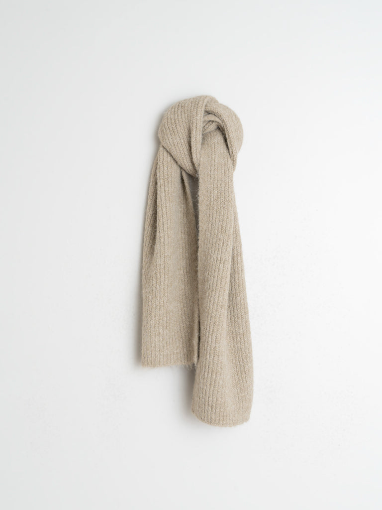Indi & Cold Knitted Scarf in Aloe