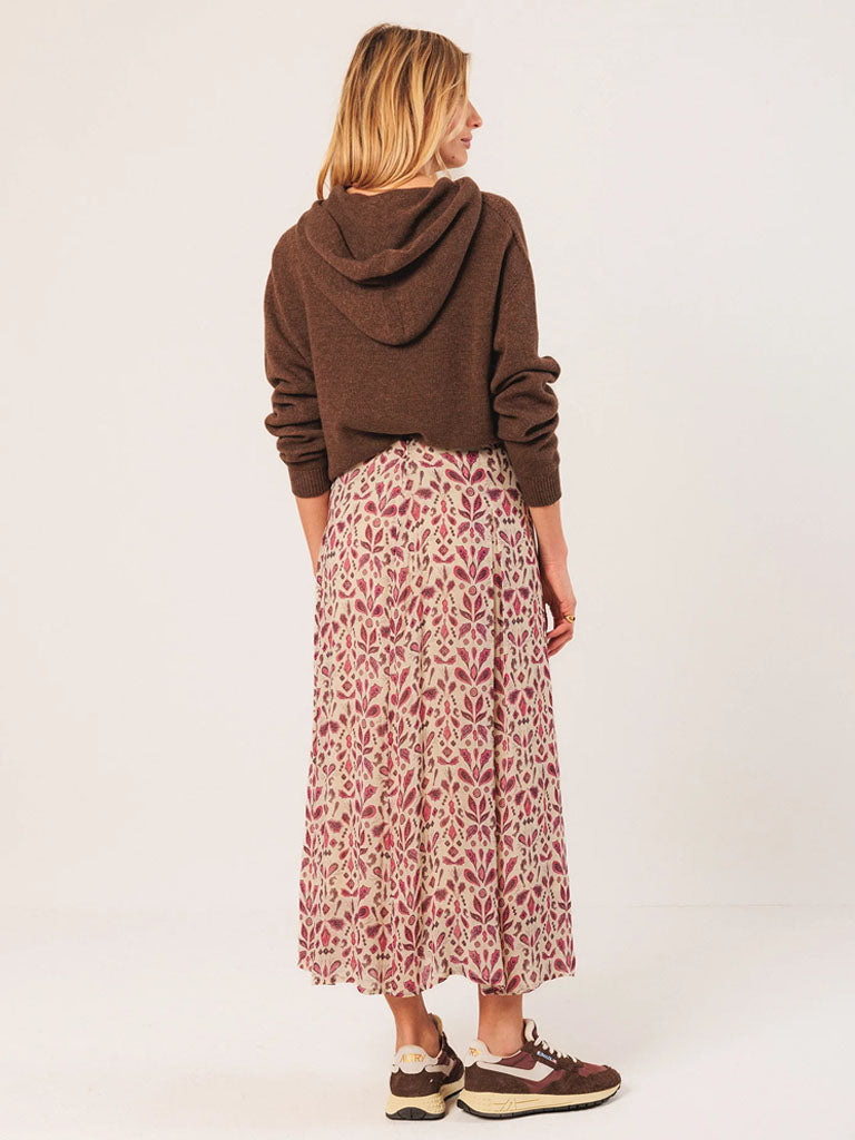 Indi & Cold Midi Skirt in Raspberry