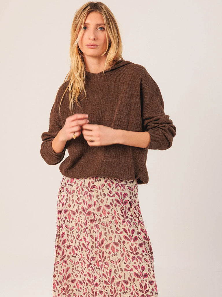 Indi & Cold Midi Skirt in Raspberry