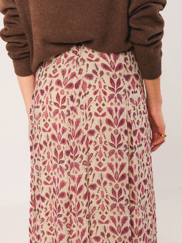 Indi & Cold Midi Skirt in Raspberry