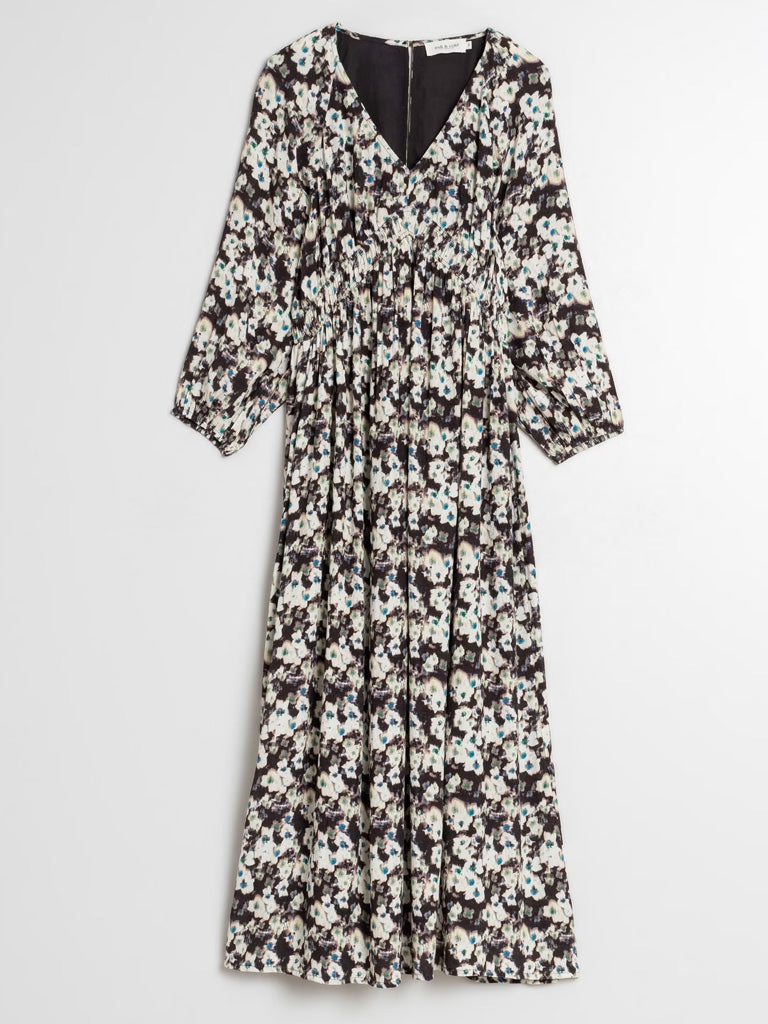 Indi & Cold Maxi Dress Dobby in Black
