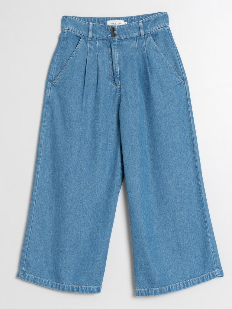 Indi & Cold Wide Leg Jeans in Denim