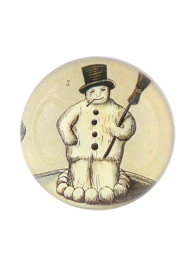 John Derian Snowman Cake Paperweight Maze
