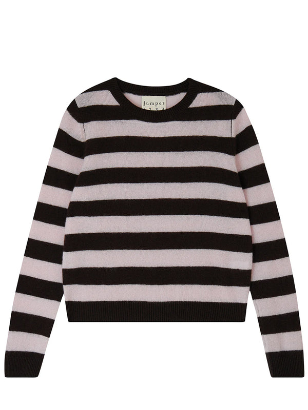 JUMPER 1234 Stripe Crew Sweater in Bitter Fog