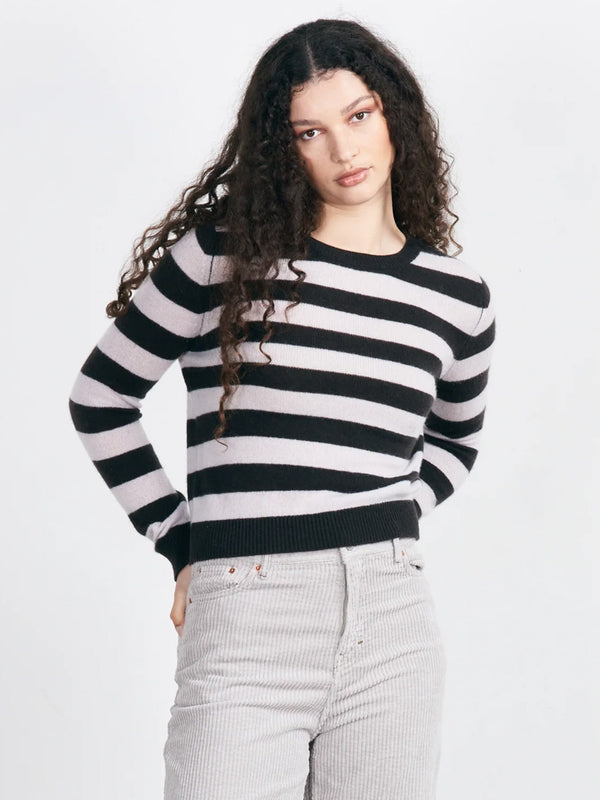 JUMPER 1234 Stripe Crew Sweater in Bitter Fog