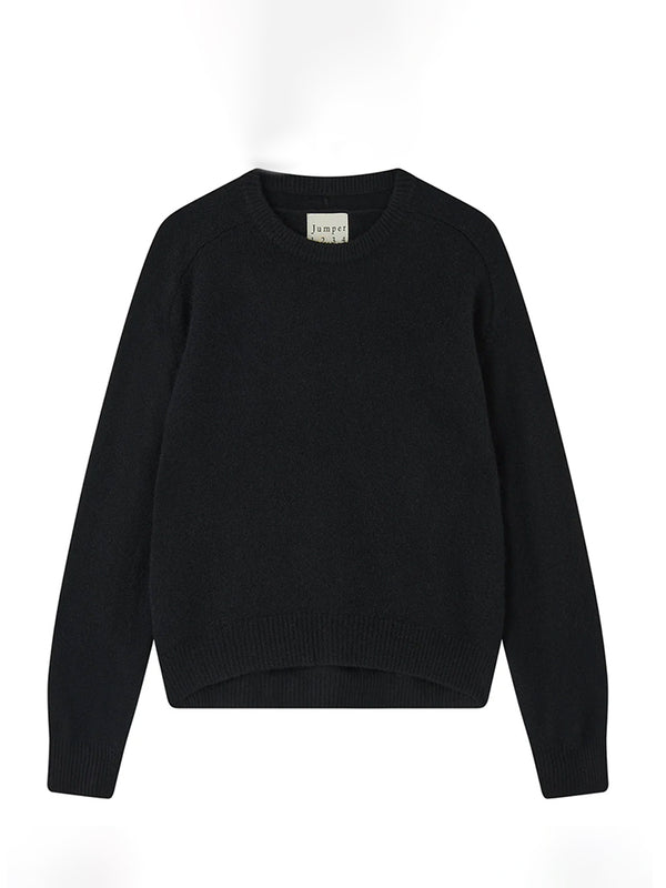 Jumper 1234 Oversize Crew Sweater in Black
