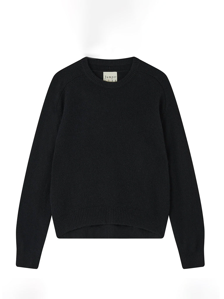 Jumper 1234 Oversize Crew Sweater in Black
