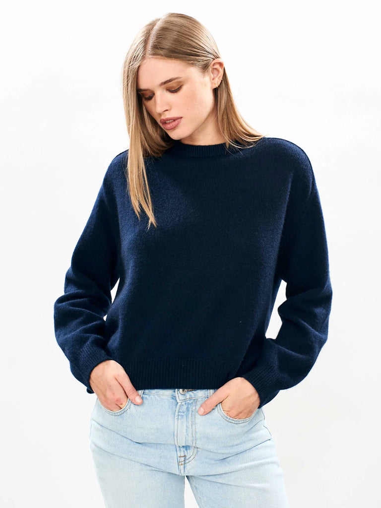 Jumper 1234 Oversize Crew Sweater in Navy