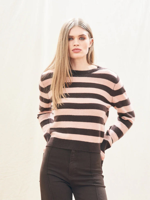 Jumper 1234 Stripe Crew Sweater in Pluto Skin