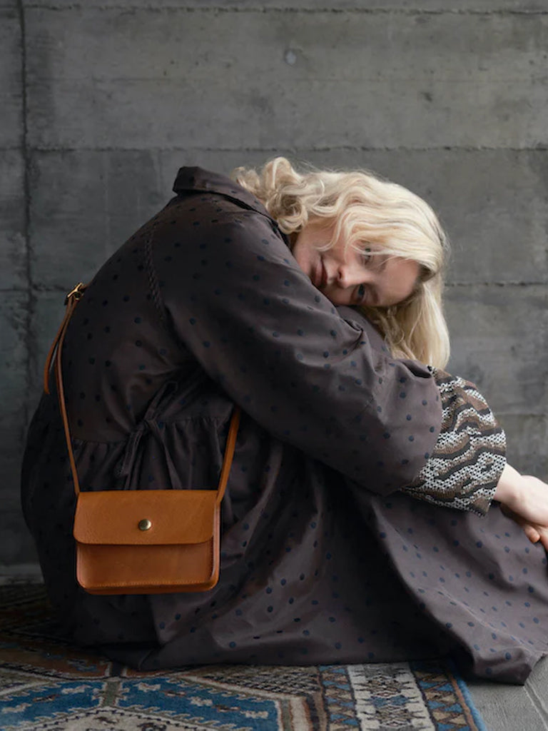 Kate Sheridan Mini Dot Bag in Amber