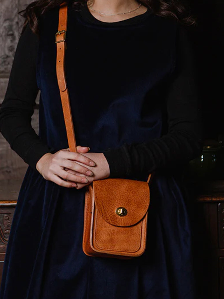 Kate Sheridan Half Lock Bag in Ginger