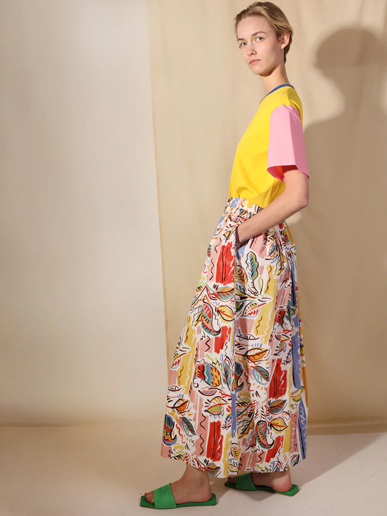 L.F Markey Isaac Skirt in Painted Paisley