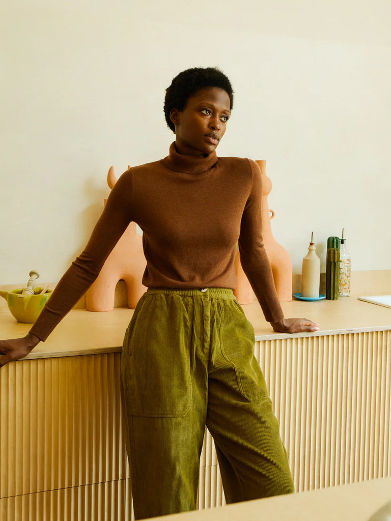 L.F. Markey Beckett Cord Trousers in Chartreuse