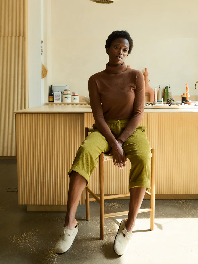 L.F. Markey Beckett Cord Trousers in Chartreuse