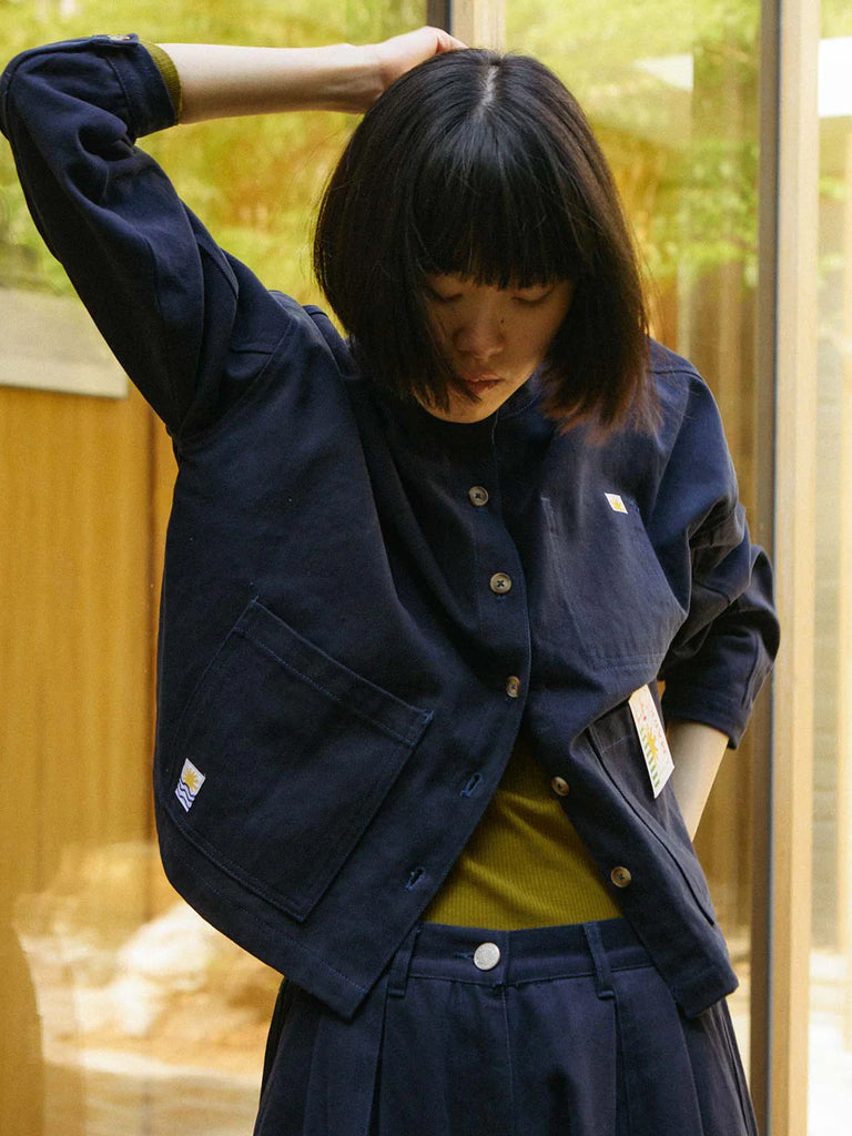 L.F. Markey Wide Chore Coat in Navy