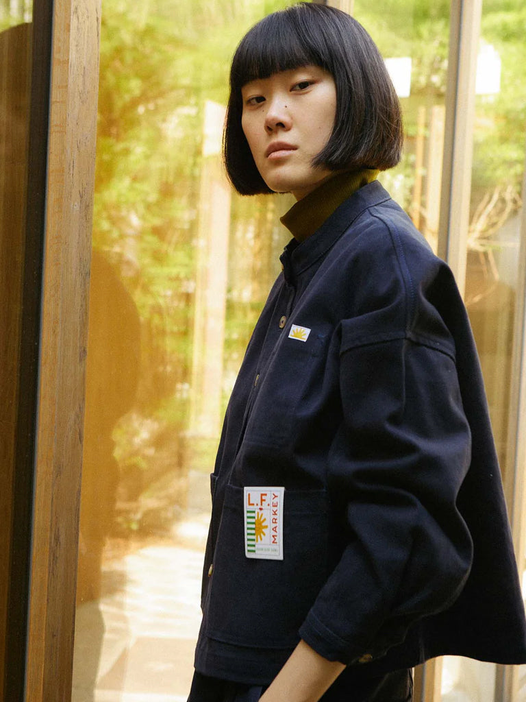 L.F. Markey Wide Chore Coat in Navy