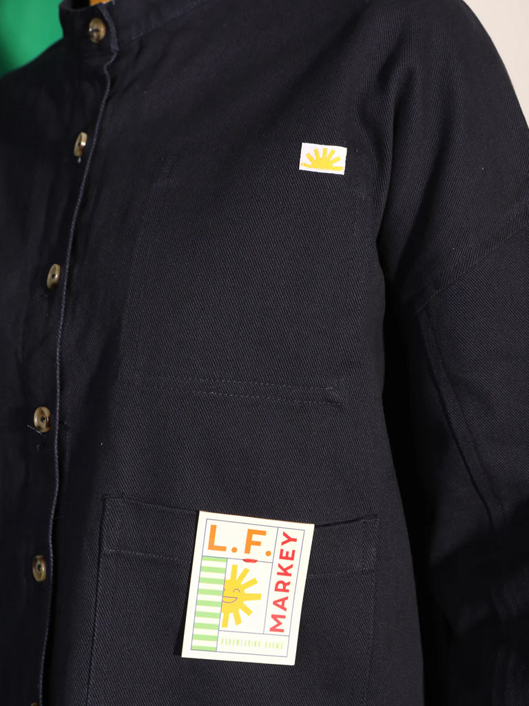 L.F. Markey Wide Chore Coat in Navy