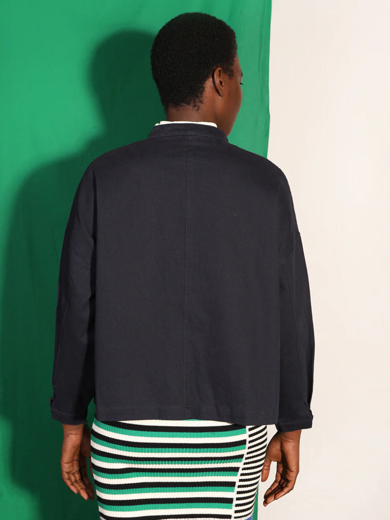 L.F. Markey Wide Chore Coat in Navy