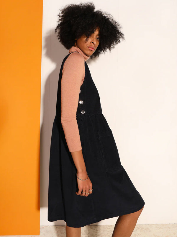 L.F.Markey Leith Cord Dress in Navy