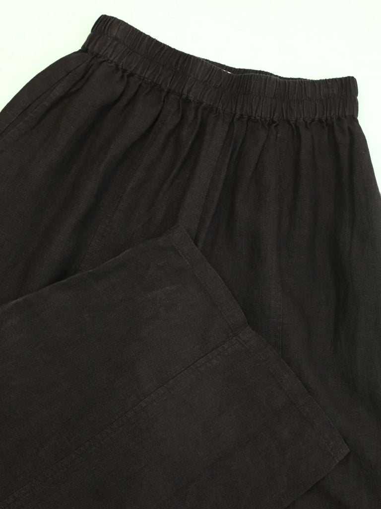 L.F. Markey Linen Trouser in Black