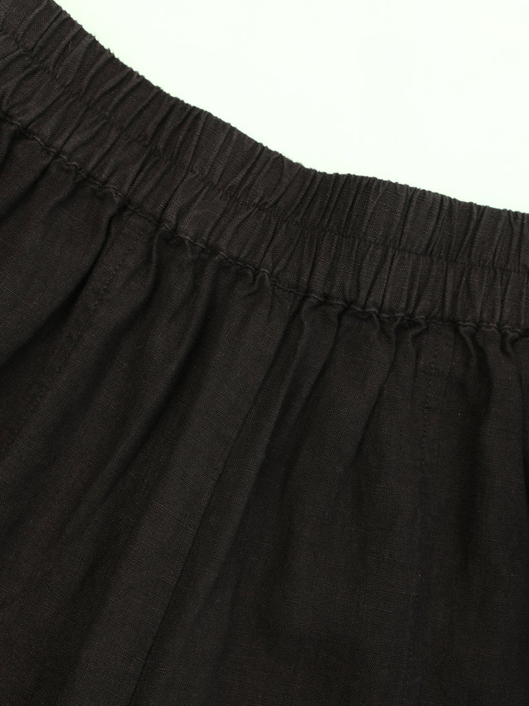 L.F. Markey Linen Trouser in Black